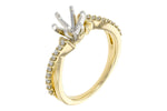 Allison Kaufman Diamond Engagement Ring Semi-Mount in 14K Yellow Gold, 0.24 ctw (L7866), alternate view