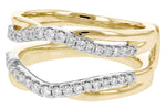 Allison Kaufman Diamond Ring Guard in 14K Yellow & White Gold, 0.34 ctw, alternate view