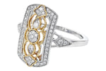 Allison Kaufman Diamond Ring in 14K Yellow & White Gold, 0.31 ctw, alternate view