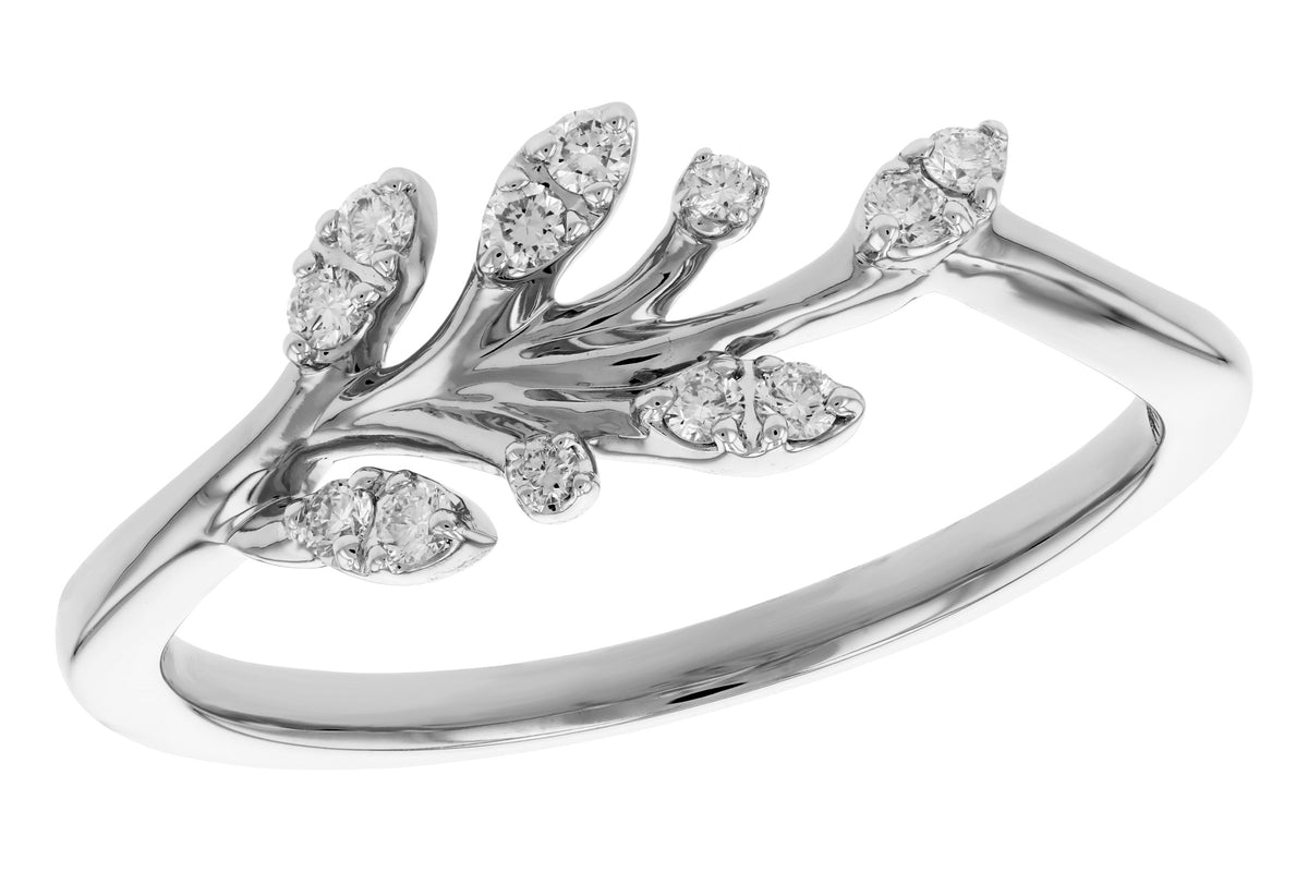 Allison Kaufman Diamond Ring in 14K White Gold, 0.12 ctw