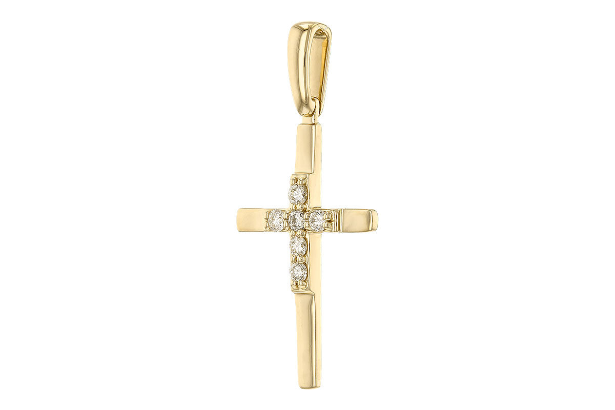Allison Kaufman Diamond Pendant in 14K Yellow Gold, 0.14 ctw, alternate view