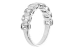 Allison Kaufman Fancy-Cut Diamond Wedding Band in 14K White Gold, 1.35 ctw, alternate view