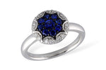 Allison Kaufman Sapphire & Diamond Ring in 14K White Gold, 0.70 ctw