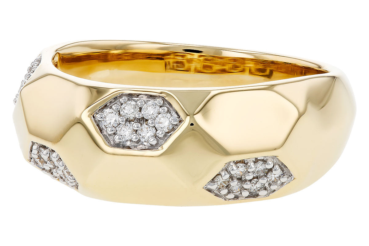 Allison Kaufman Diamond Ring in 14K Yellow Gold, 0.18 ctw, alternate view