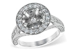 Allison Kaufman Diamond Engagement Ring Semi-Mount in 14K White Gold, 1.48 ctw (L7245)