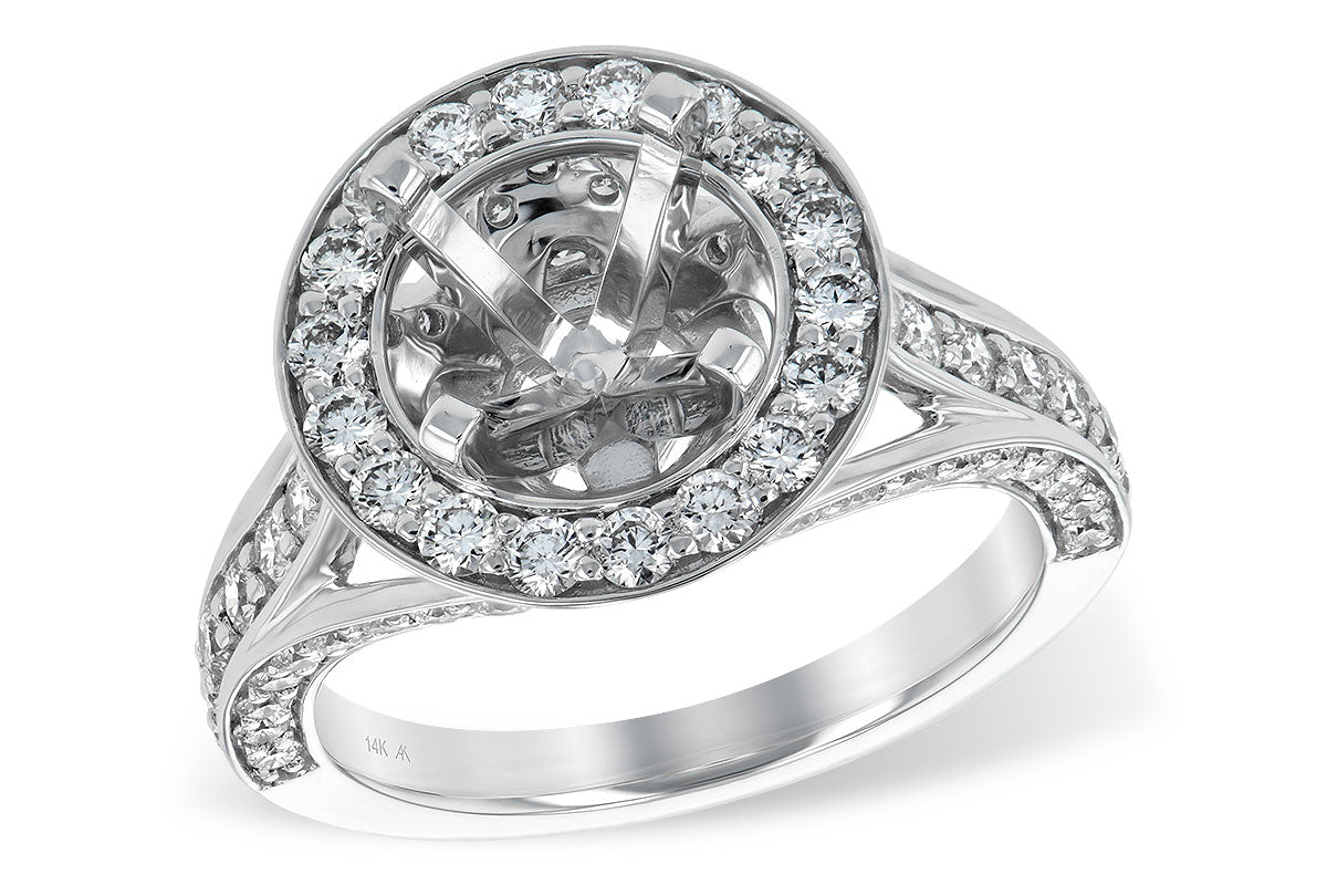 Allison Kaufman Diamond Engagement Ring Semi-Mount in 14K White Gold, 1.48 ctw (L7245)