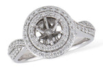 Allison Kaufman Diamond Engagement Ring Semi-Mount in 14K White Gold, 0.50 ctw (L7609)