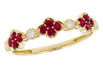 Allison Kaufman Ruby & Diamond Wedding Band in 14K Yellow Gold, 0.30 ctw