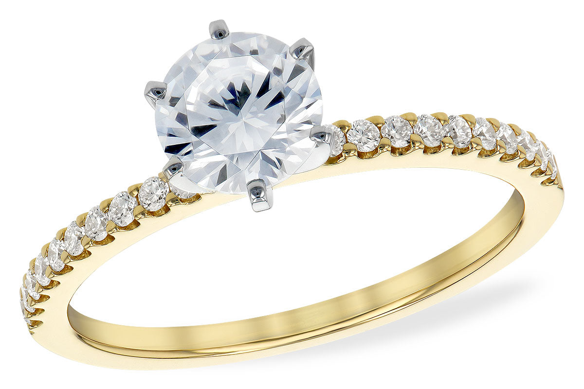Allison Kaufman Diamond Engagement Ring Semi-Mount in 14K Yellow Gold, 0.16 ctw (L7615)