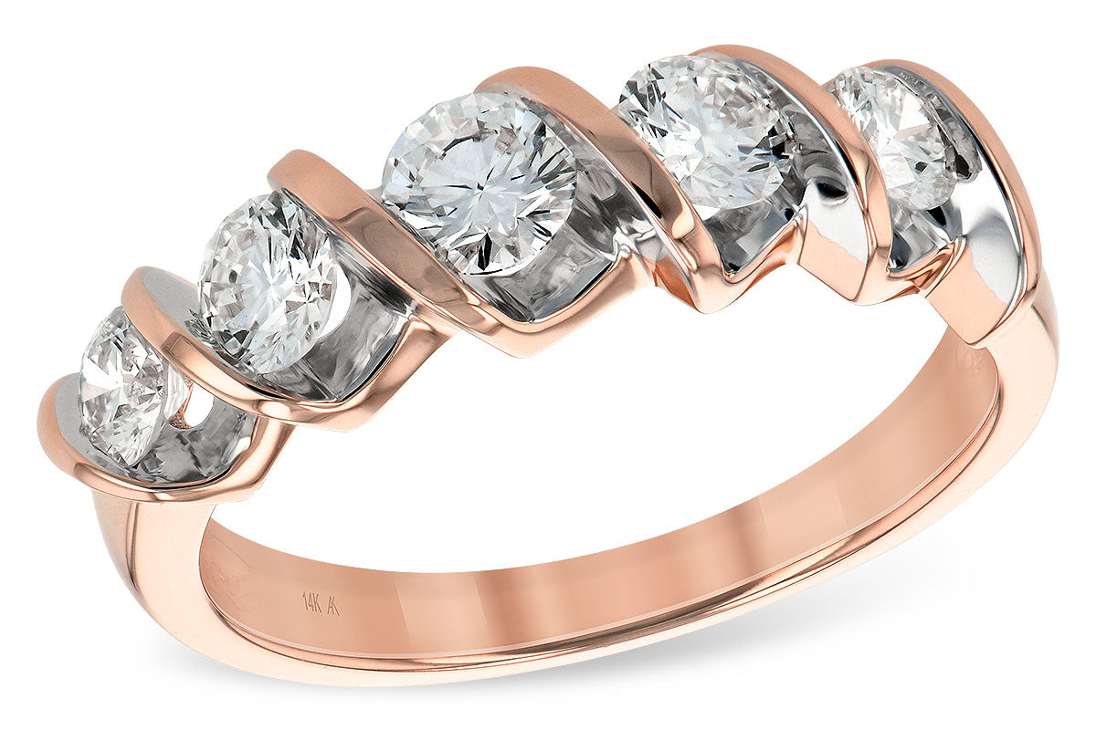 Allison Kaufman Diamond Wedding Band in 14K Rose Gold, 1.00 ctw (WR115-1)