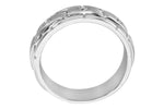 Allison Kaufman Diamond Men's Wedding Band in 14K White Gold, 0.16 ctw, alternate view
