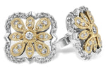 Allison Kaufman Diamond Earrings in 14K Two-Tone Gold, 0.40 ctw
