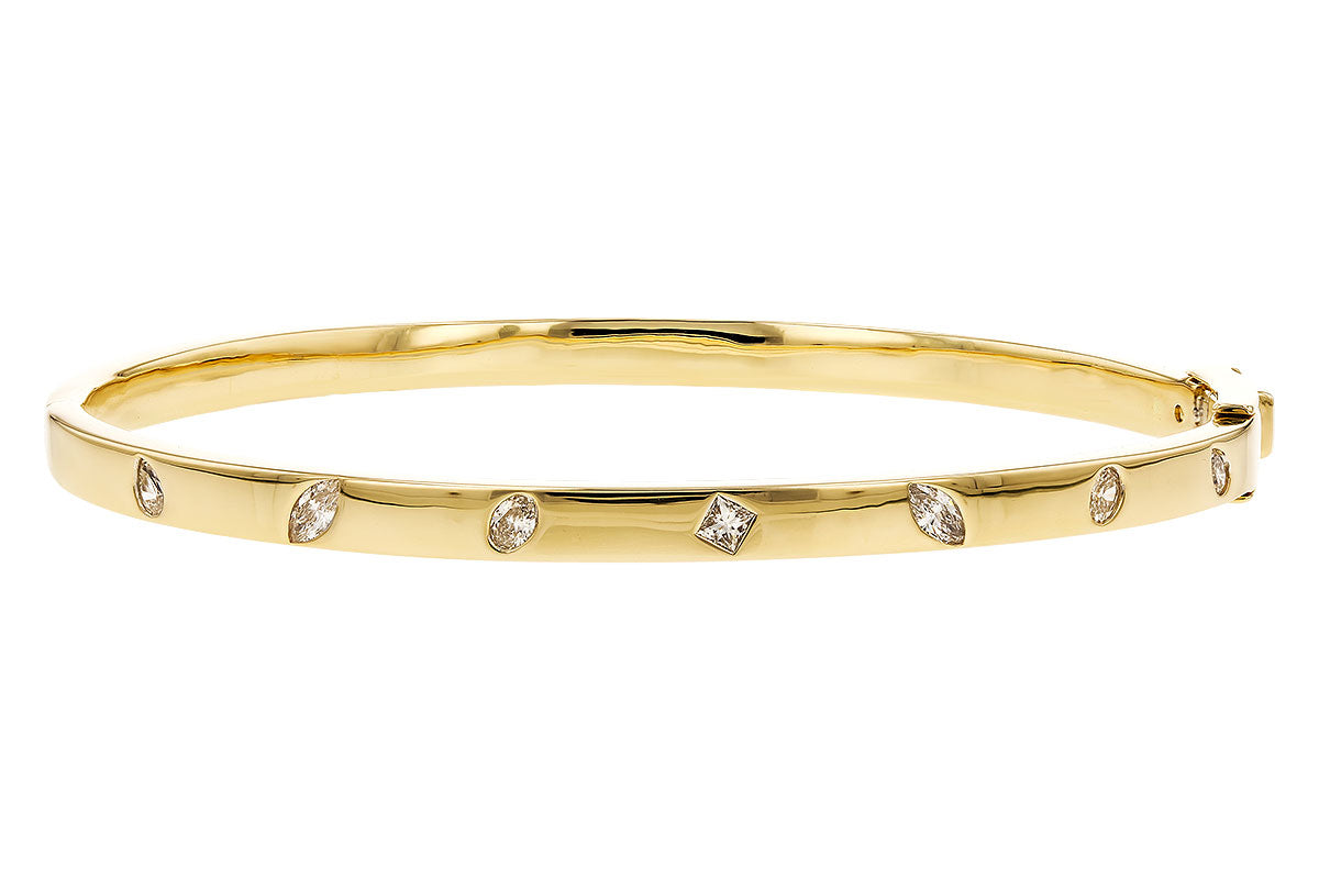 Allison Kaufman Diamond Bangle Bracelet in 14K Yellow Gold, 0.35 ctw