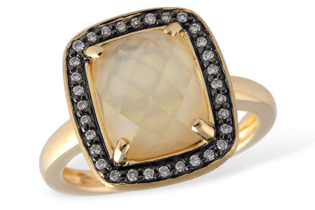 Allison Kaufman Citrine & Diamond Ring in 14K Yellow Gold, 2.97 ctw