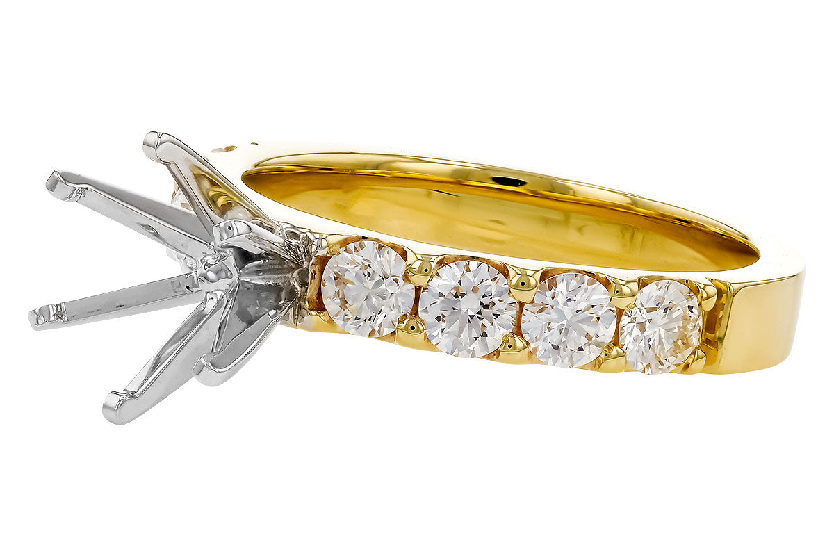 Allison Kaufman Diamond Engagement Ring Semi-Mount in 14K Yellow Gold, 1.00 ctw (L7877), alternate view