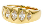 Allison Kaufman Fancy-Cut Diamond Wedding Band in 14K Yellow Gold, 0.95 ctw, alternate view