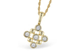 Allison Kaufman Diamond Necklace in 14K Yellow Gold, 0.14 ctw (N8207)