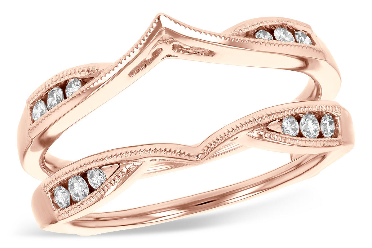 Allison Kaufman Diamond Ring Guard in 14K Rose Gold, 0.17 ctw