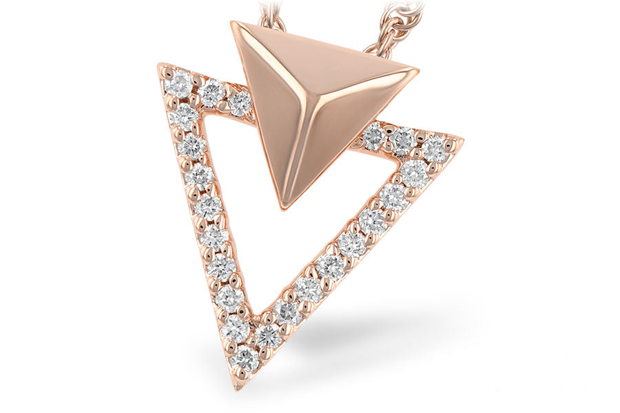 Allison Kaufman Diamond Necklace in 14K Rose Gold, 0.11 ctw (N7786)