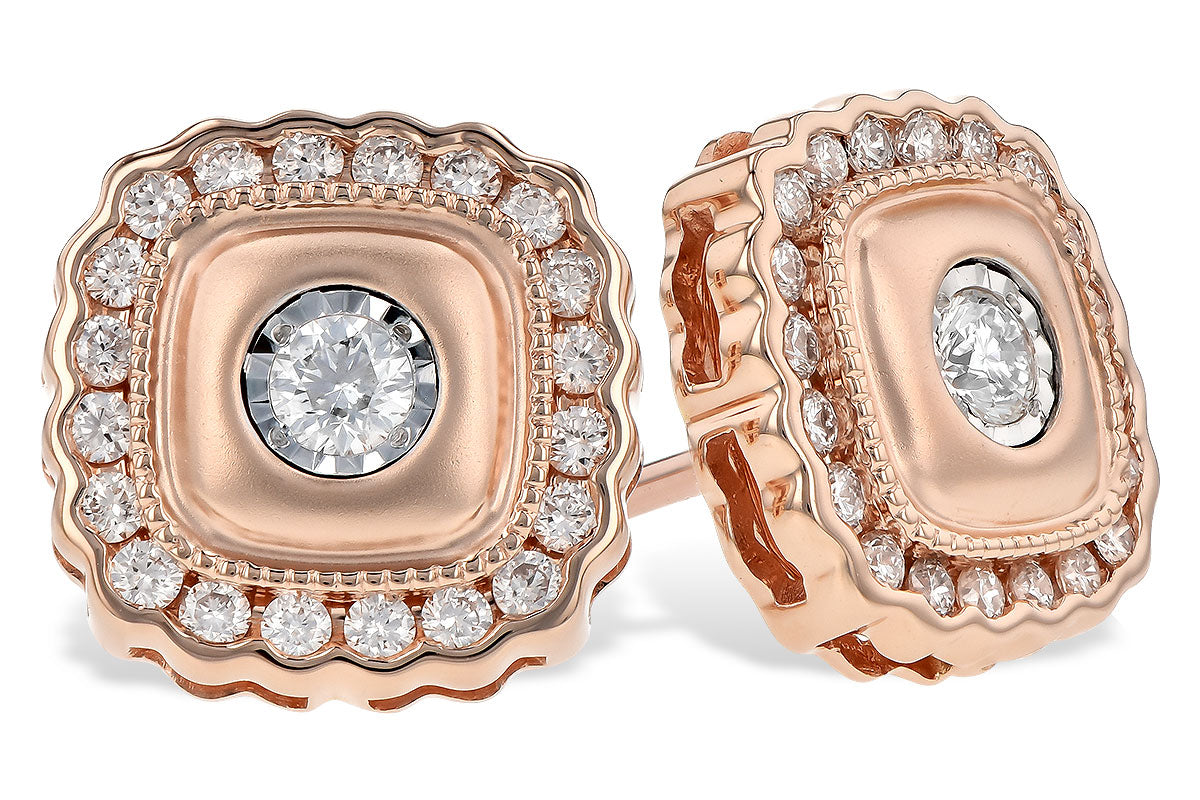 Allison Kaufman Diamond Earrings in 14K Rose Gold, 0.42 ctw