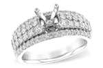 Allison Kaufman Diamond Engagement Ring Semi-Mount in 14K White Gold, 0.98 ctw
