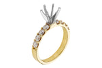 Allison Kaufman Diamond Engagement Ring Semi-Mount in 14K Yellow Gold, 0.75 ctw (L7876), alternate view