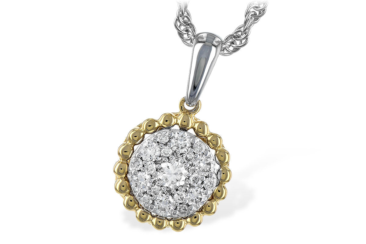 Allison Kaufman Diamond Necklace in 14K Two-Tone Gold, 0.33 ctw