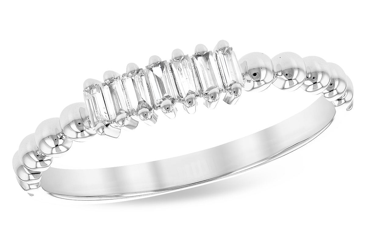 Allison Kaufman Baguette Diamond Ring in 14K White Gold, 0.10 ctw