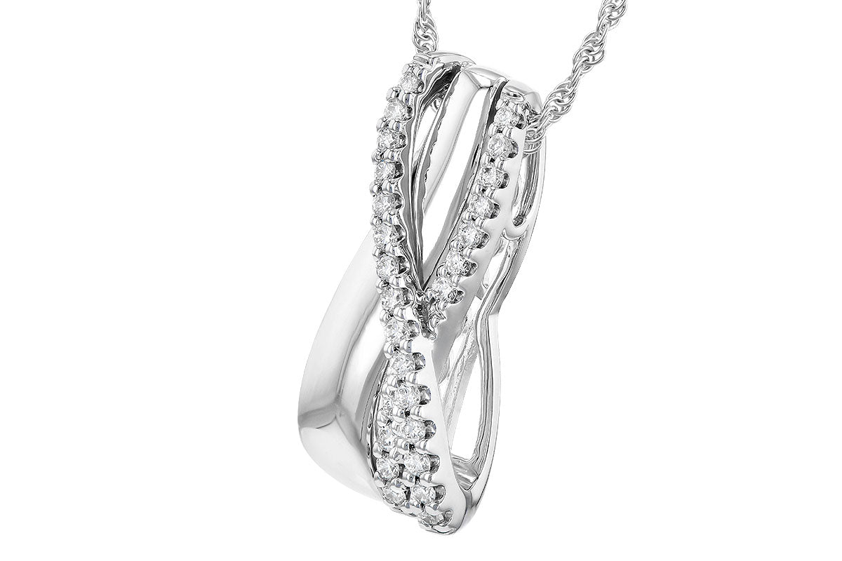 Allison Kaufman Diamond Necklace in 14K White Gold, 0.26 ctw (N8222), alternate view