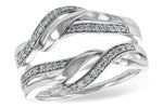 Allison Kaufman Diamond Ring Guard in 14K White Gold, 0.25 ctw (W2292)