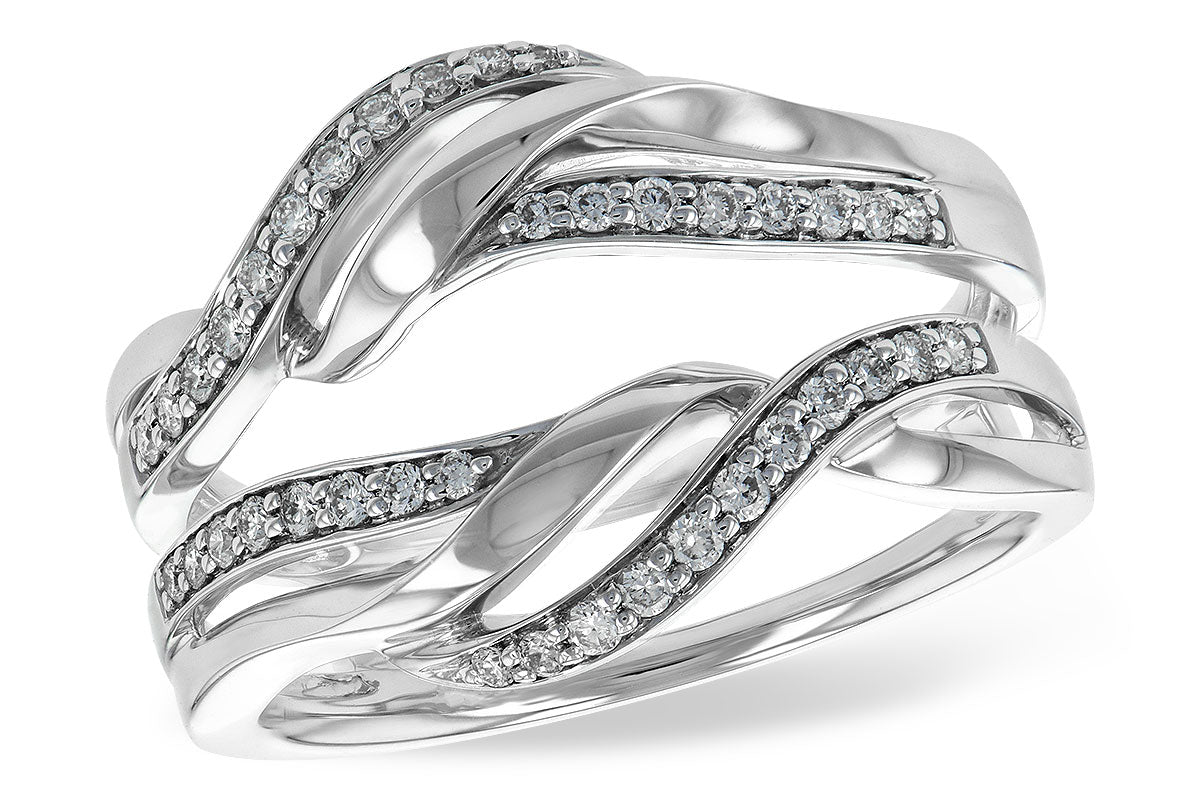 Allison Kaufman Diamond Ring Guard in 14K White Gold, 0.25 ctw (W2292)