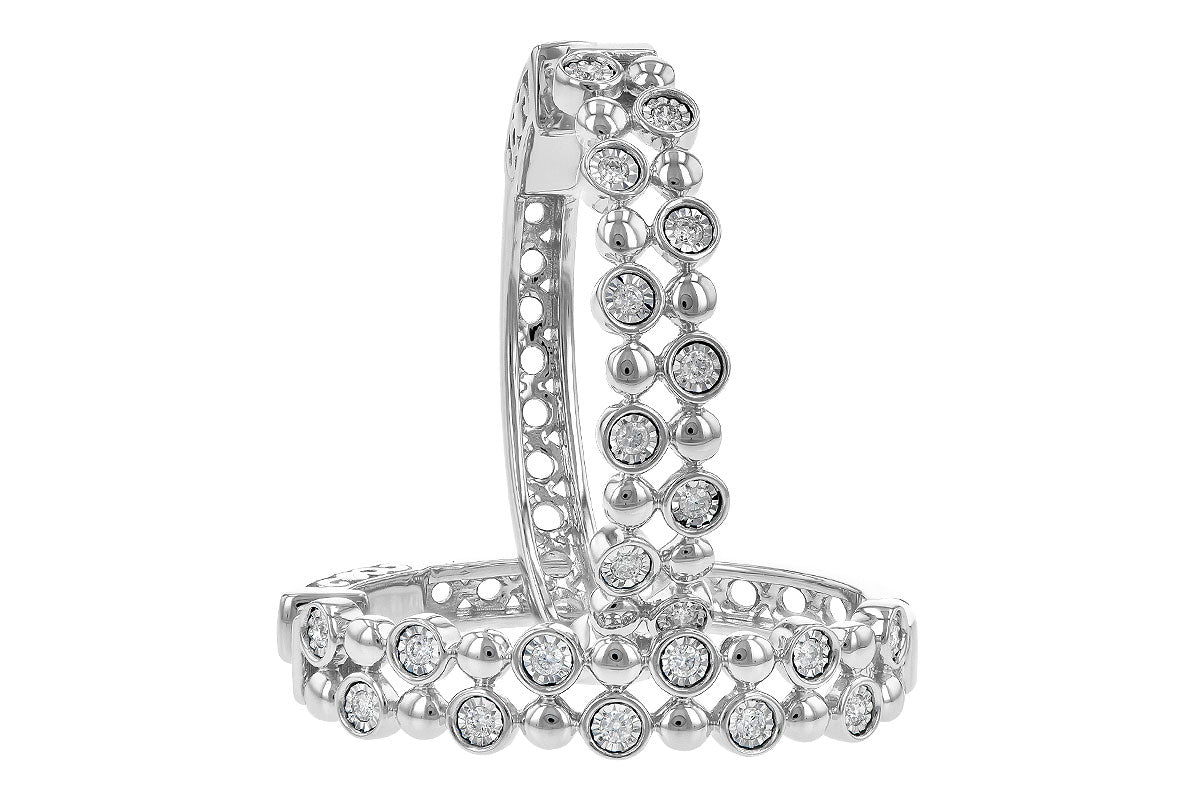 Allison Kaufman Diamond Earrings in 14K White Gold, 0.25 ctw (E1994), alternate view