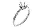 Allison Kaufman Diamond Engagement Ring Semi-Mount in 14K White Gold, 0.05 ctw, alternate view