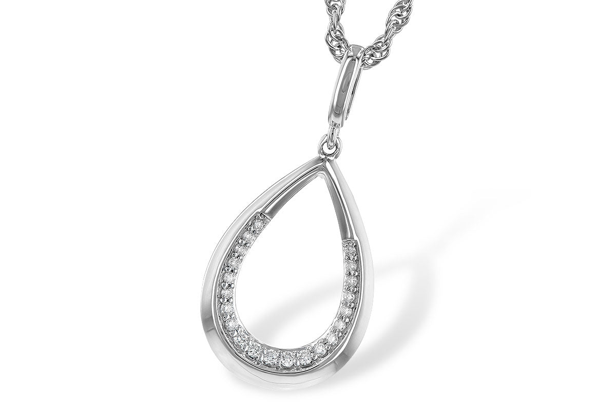 Allison Kaufman Diamond Necklace in 14K White Gold, 0.09 ctw