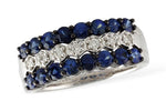 Allison Kaufman Sapphire & Diamond Wedding Band in 14K White Gold, 1.32 ctw