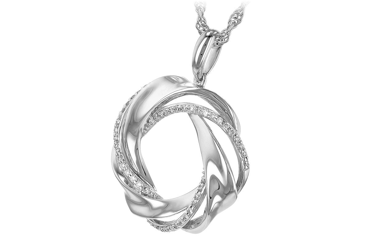 Allison Kaufman Diamond Necklace in 14K White Gold, 0.19 ctw (N8061), alternate view