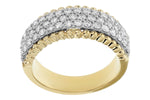 Allison Kaufman Diamond Wedding Band in 14K Yellow & White Gold, 1.00 ctw, alternate view