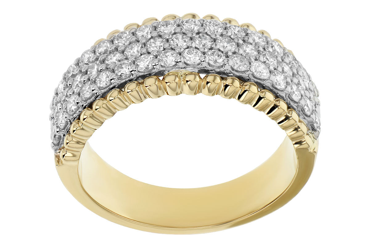 Allison Kaufman Diamond Wedding Band in 14K Yellow & White Gold, 1.00 ctw, alternate view