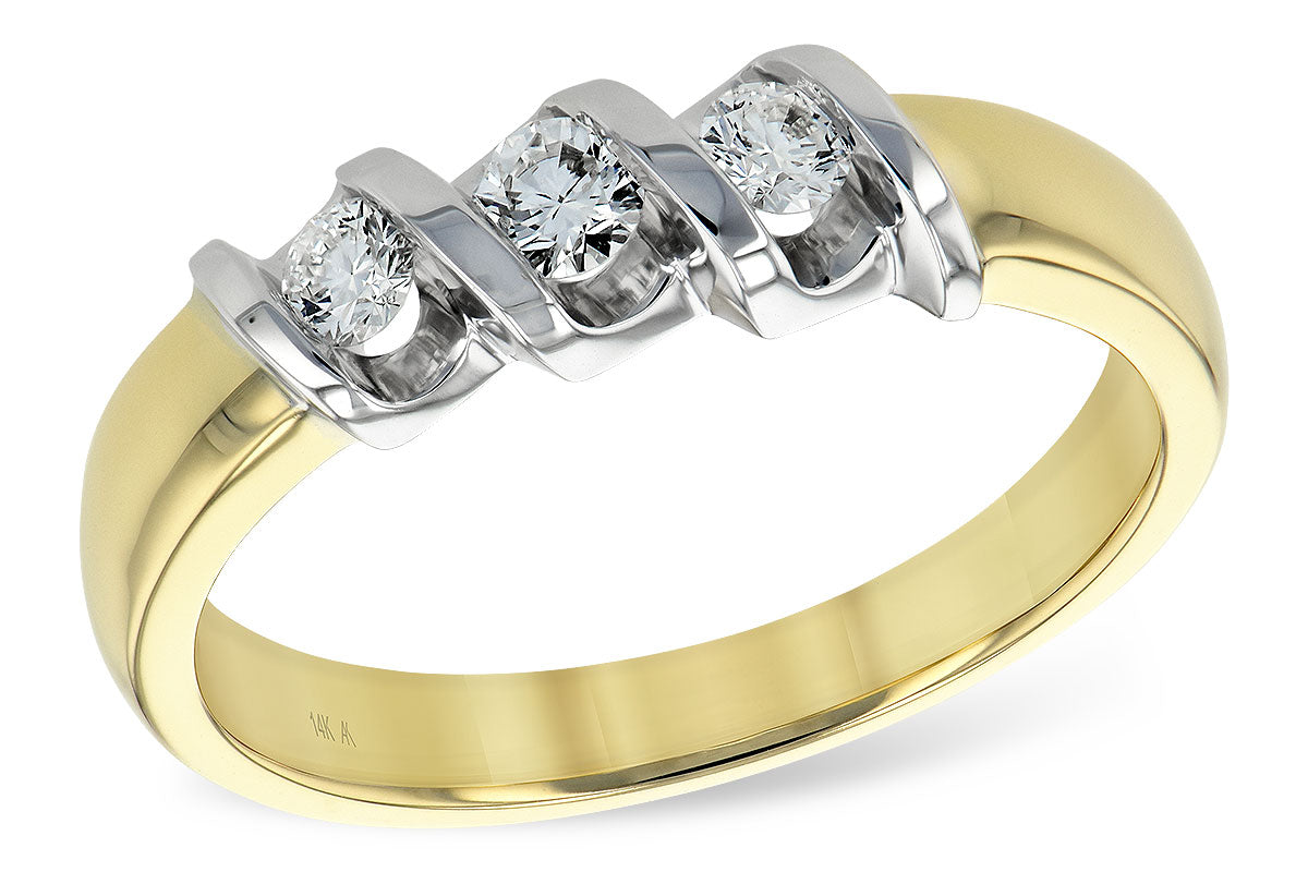 Allison Kaufman Diamond Wedding Band in 14K Yellow Gold, 0.25 ctw (WR117-25)