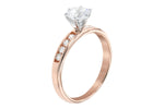 Allison Kaufman Diamond Engagement Ring Semi-Mount in 14K Rose Gold, 0.20 ctw (LR111-20), alternate view