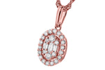 Allison Kaufman Diamond Necklace in 14K Rose Gold, 0.18 ctw, alternate view