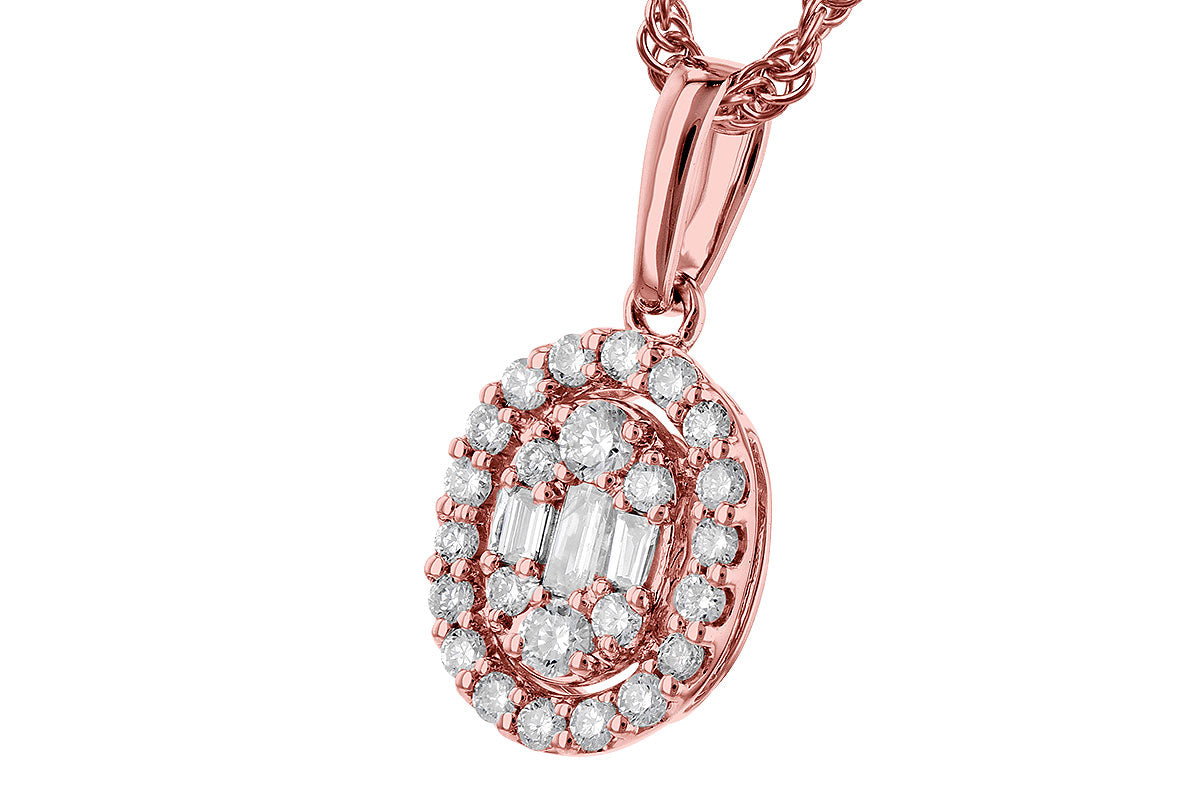 Allison Kaufman Diamond Necklace in 14K Rose Gold, 0.18 ctw, alternate view