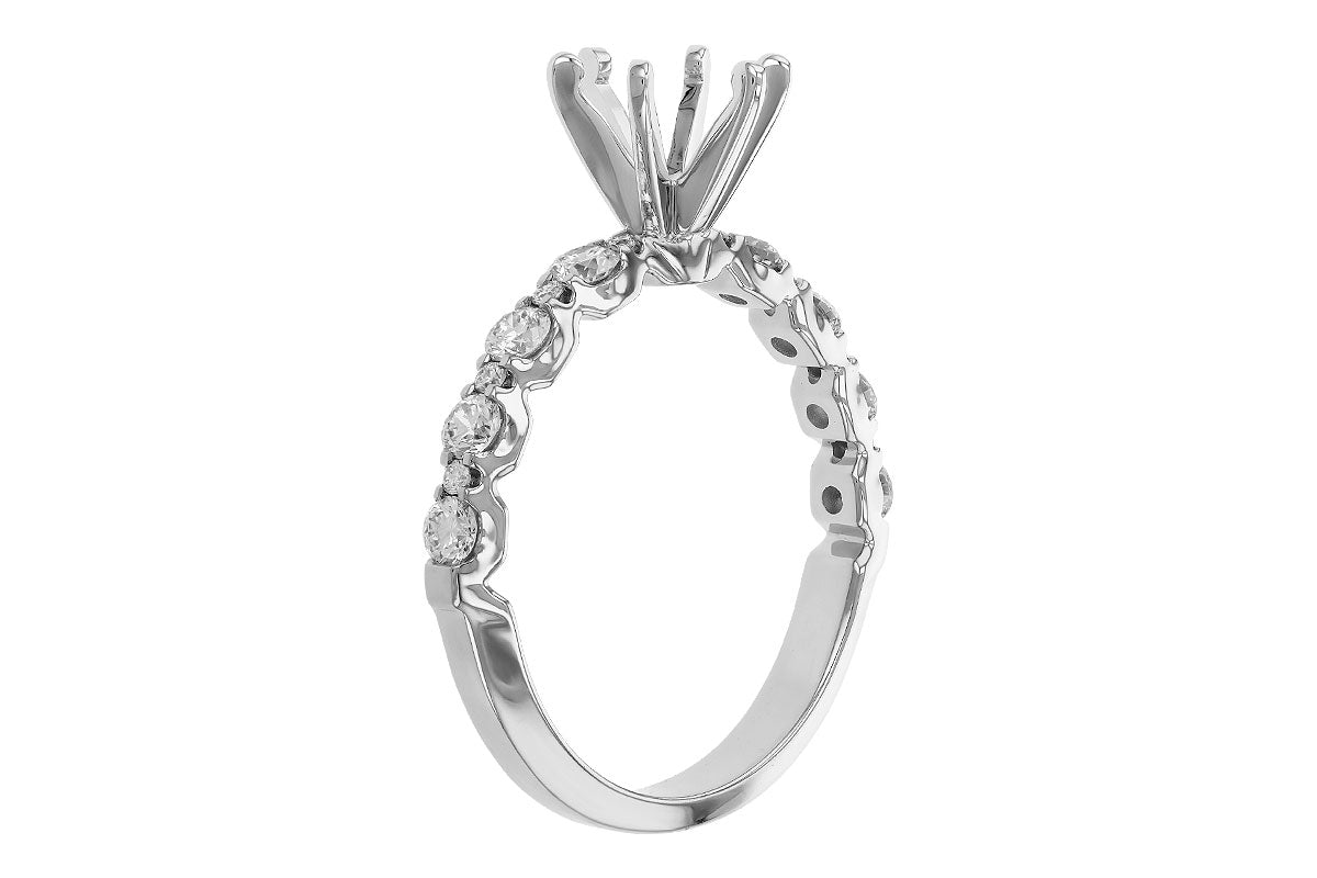 Allison Kaufman Diamond Engagement Ring Semi-Mount in 14K White Gold, 0.50 ctw (L7873), alternate view