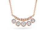 Allison Kaufman Diamond Necklace in 14K Rose Gold, 0.09 ctw