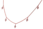 Allison Kaufman Diamond Necklace in 14K Rose Gold, 0.19 ctw, alternate view
