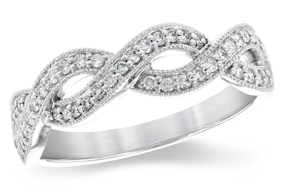 Allison Kaufman Diamond Wedding Band in 14K White Gold, 0.25 ctw (WR837-25)