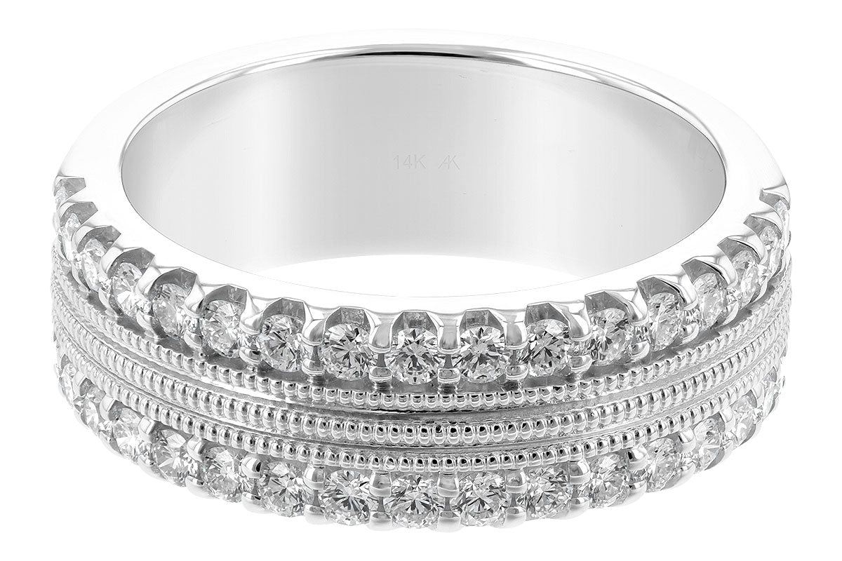 Allison Kaufman Diamond Wedding Band in 14K White Gold, 0.68 ctw, alternate view