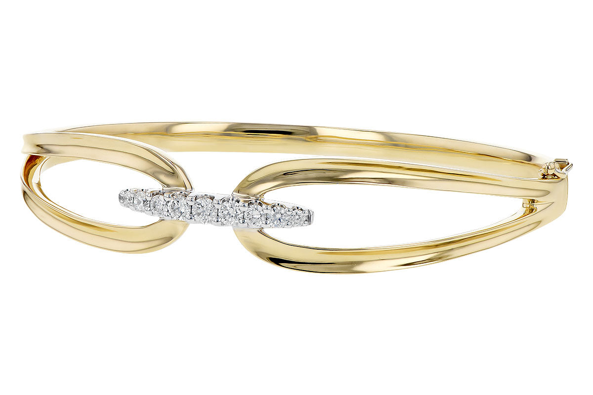 Allison Kaufman Diamond Bangle Bracelet in 14K Yellow Gold, 0.50 ctw (B1310), alternate view