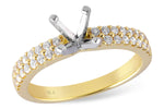 Allison Kaufman Diamond Engagement Ring Semi-Mount in 14K Yellow Gold, 0.41 ctw (LR121-41)