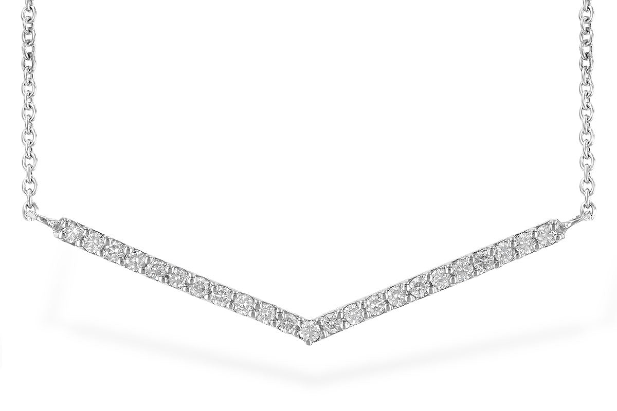 Allison Kaufman Diamond Necklace in 14K White Gold, 0.19 ctw (N8128)